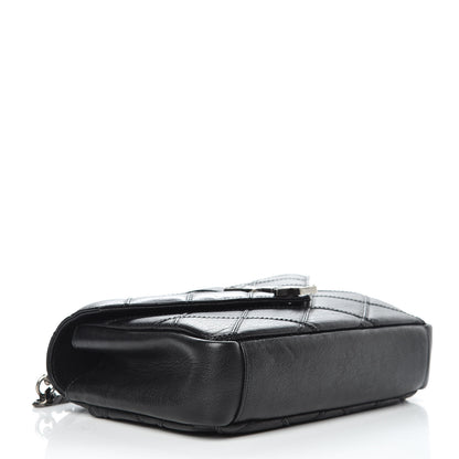 Saint Laurent Calfskin Matelasse Diamond Quilted Monogram Medium College Bag Black 3 of 11