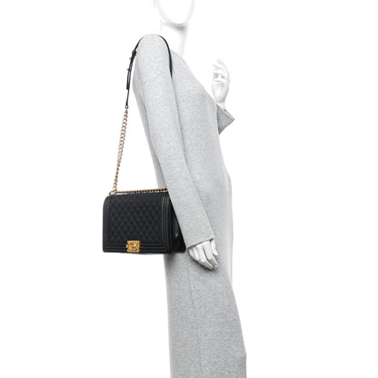 Chanel Caviar Quilted New Medium Boy Flap Black 2 of 11