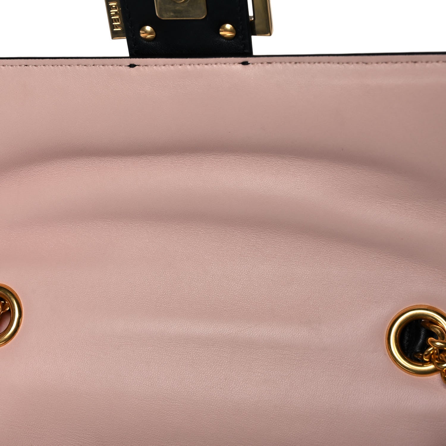 Fendi Nappa Apolo Bi-Color Chain Baguette Rosa Quarzo Black 14 of 14