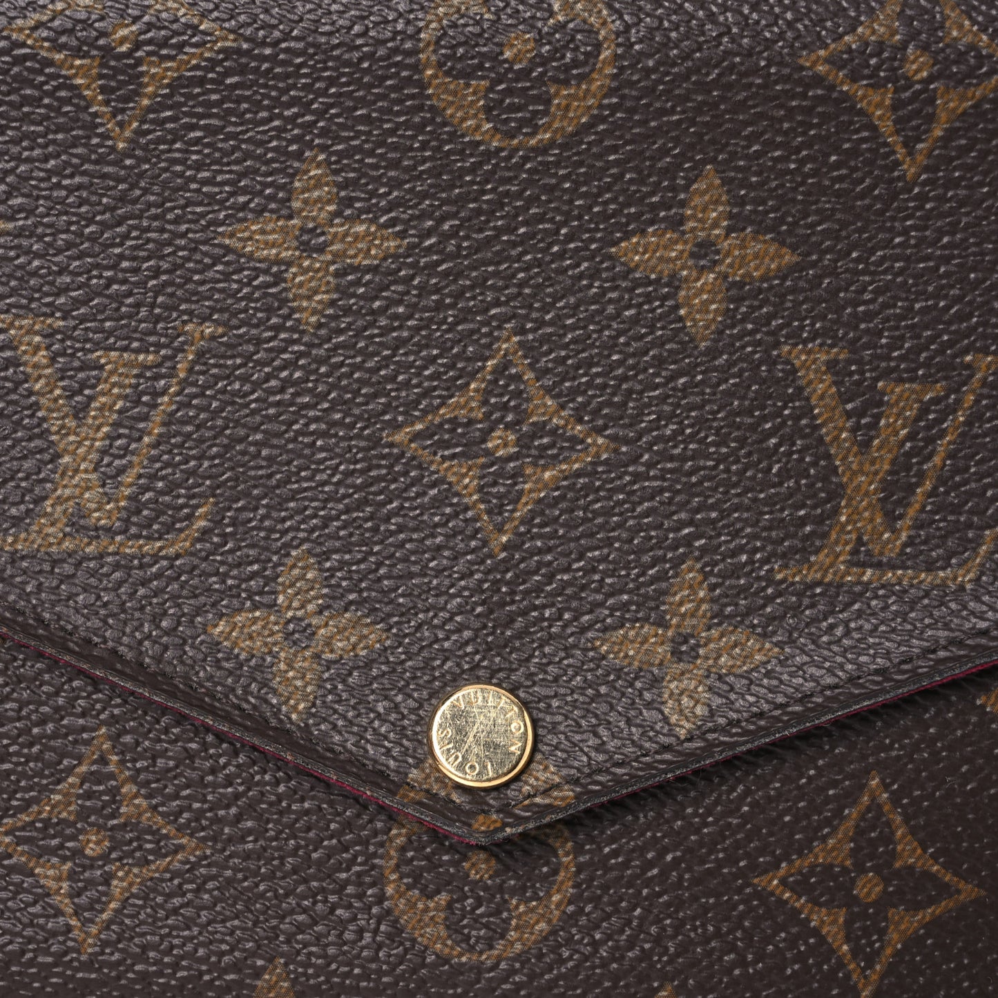 Monogram Pochette Felicie Chain Wallet Fuchsia