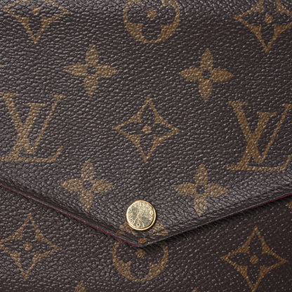 Louis Vuitton Monogram Pochette Felicie Chain Wallet Fuchsia 11 of 16