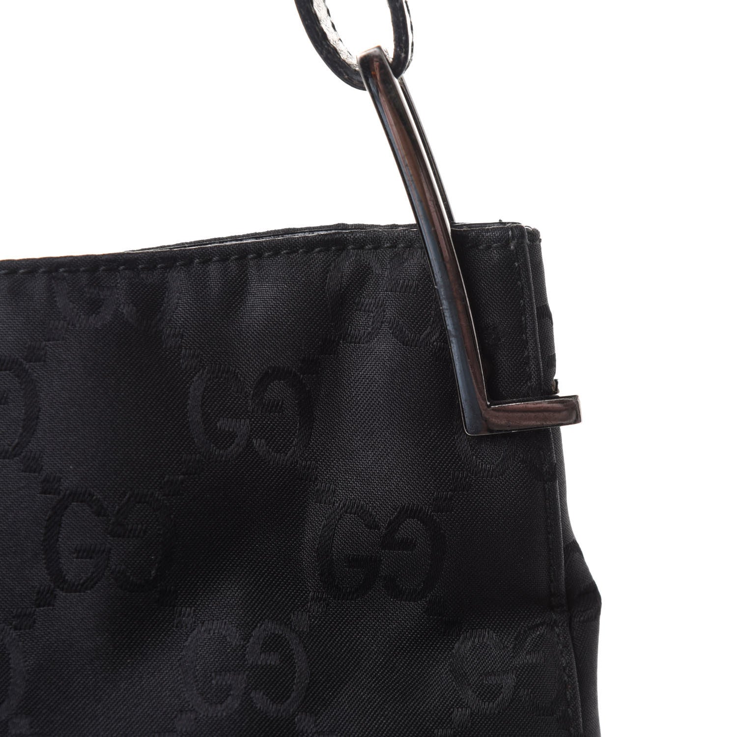 Gucci Nylon Monogram Hobo Black 7 of 10
