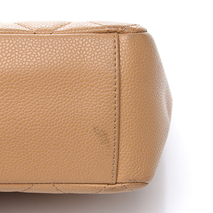 Chanel Caviar Quilted Petit Shopping Tote PST Dark Beige 9 of 17