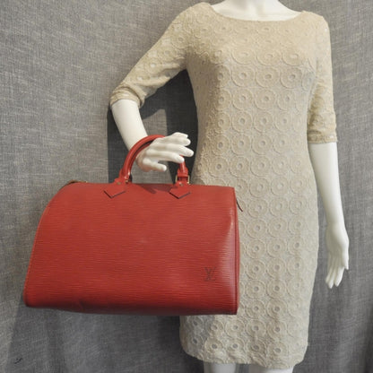 Louis Vuitton Epi Speedy 30 Red 3 of 9