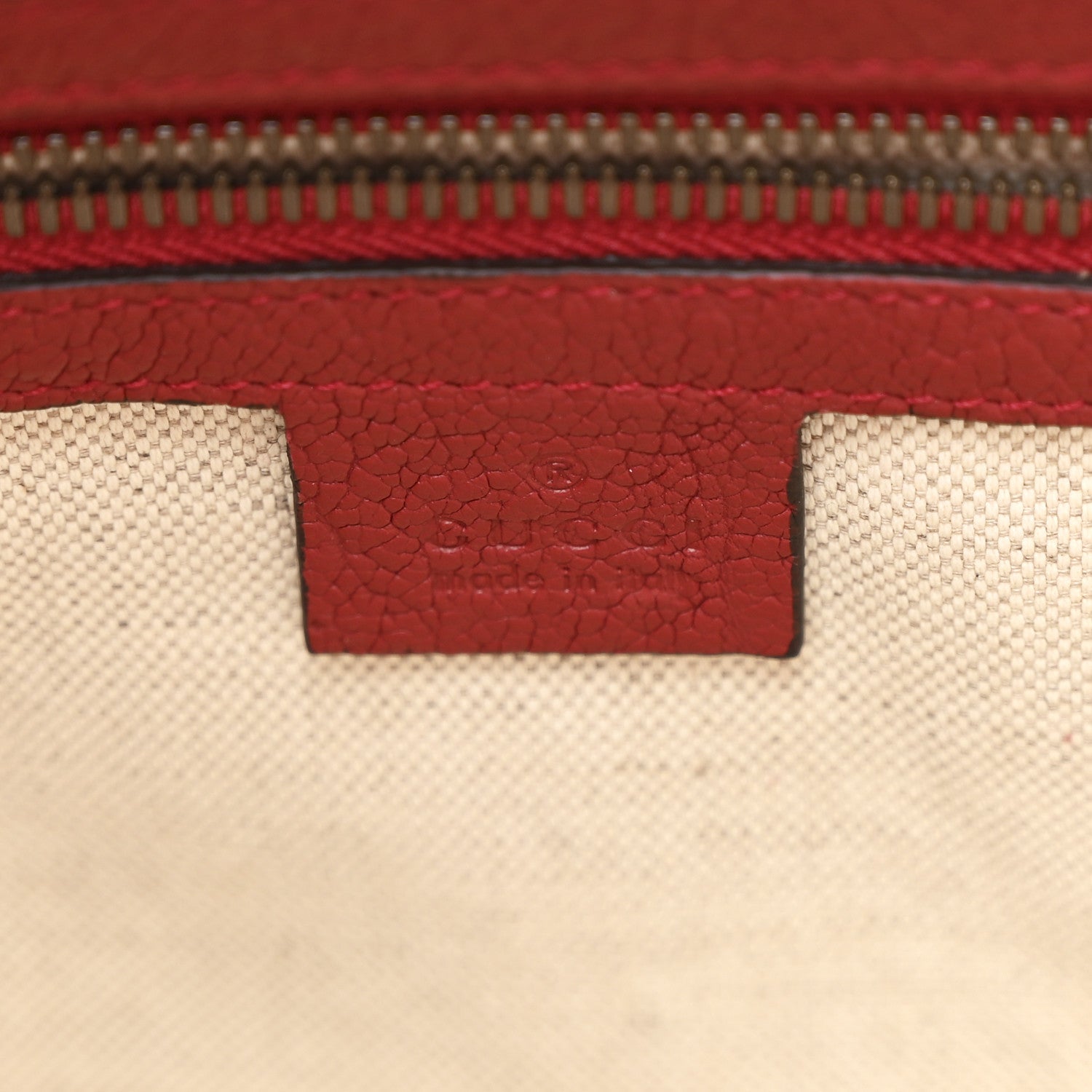 Gucci Calfskin Web Padlock Tote Red 6 of 10