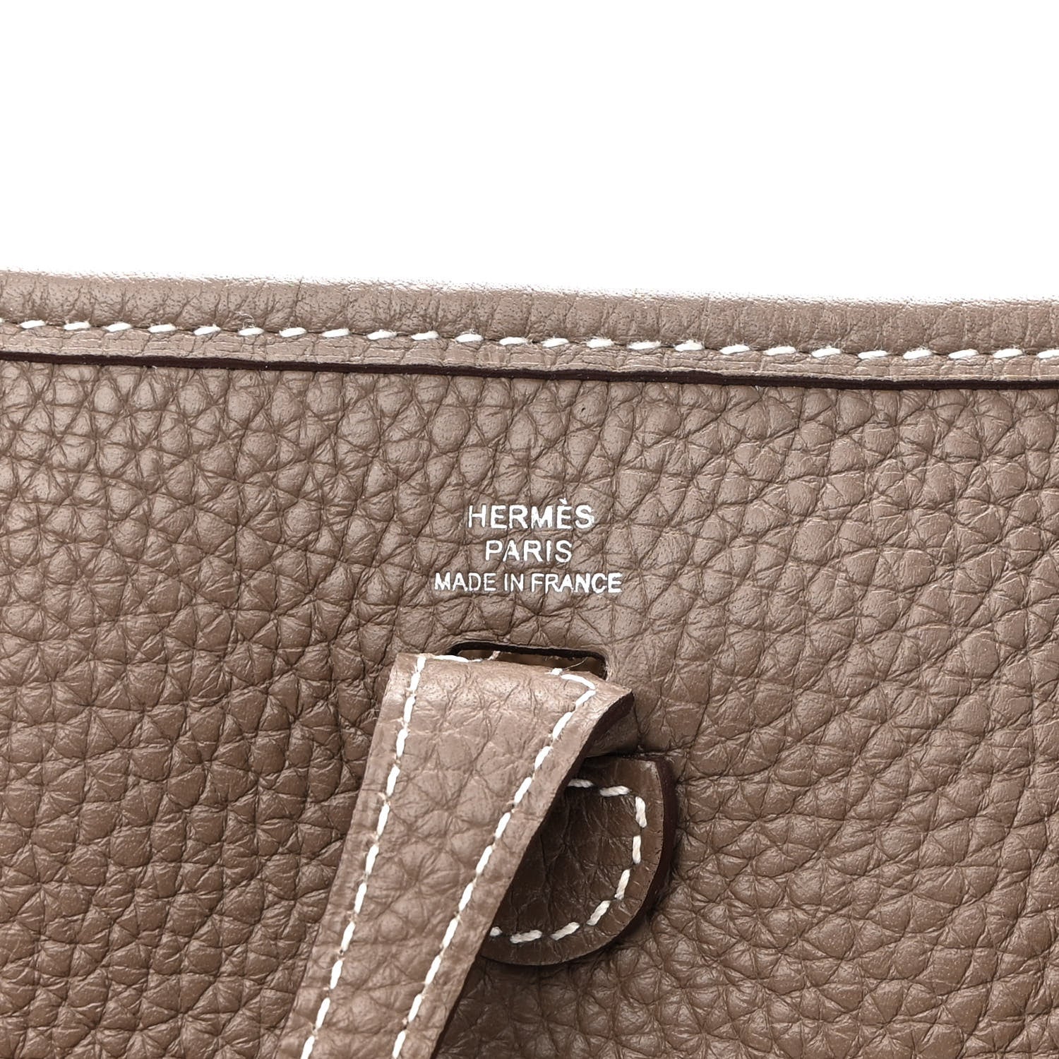 Hermes Taurillon Clemence Amazone Evelyne TPM Etoupe Bleu Indigo 6 of 9