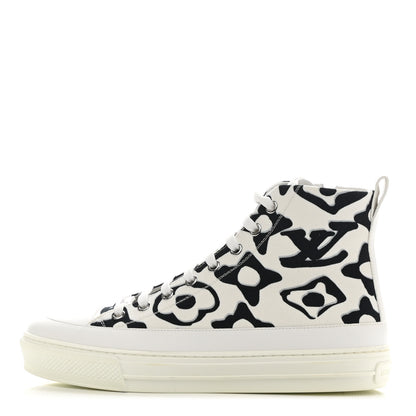 Louis Vuitton X UF Calfskin Tufted Monogram Stellar Sneaker Boots 37 White Black 1 of 9