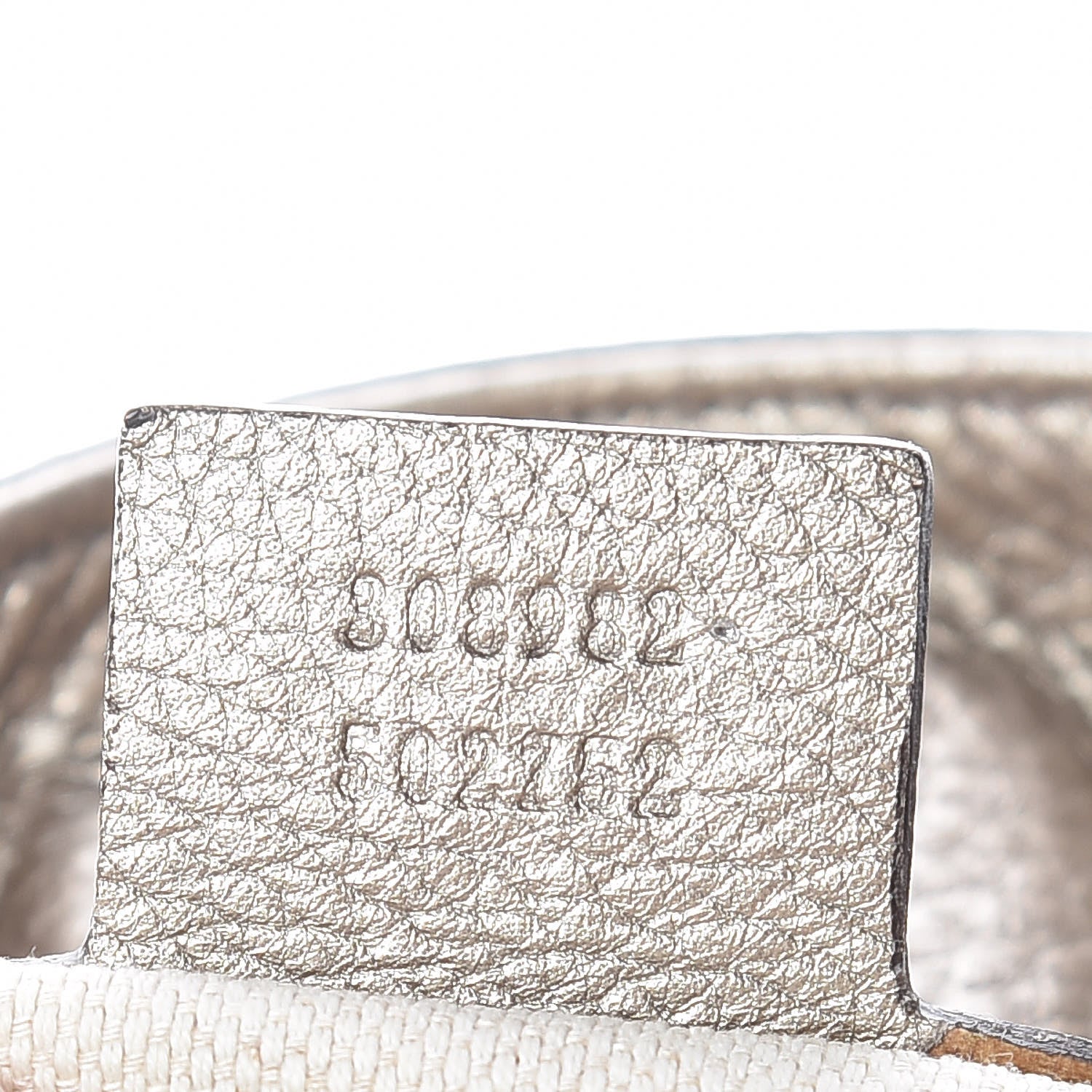 Gucci Metallic Pebbled Calfskin Medium Soho Chain Shoulder Bag Golden Beige 9 of 13
