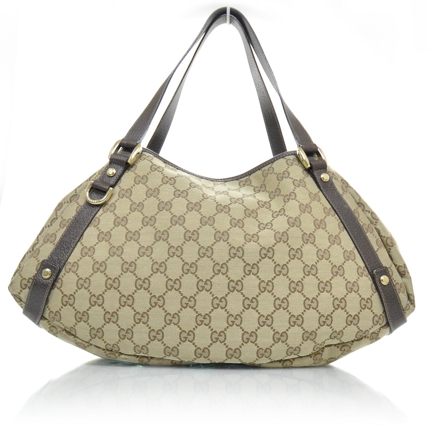 Monogram Medium Abbey Shoulder Bag Dark Brown