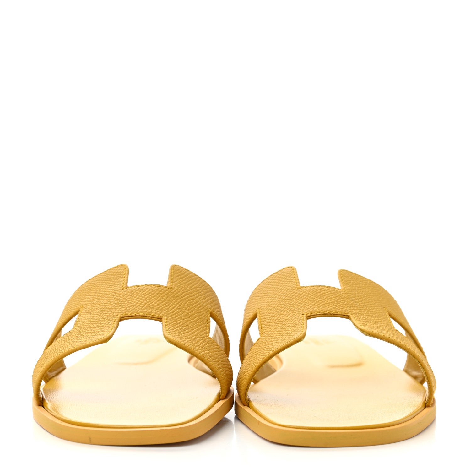 Hermes Epsom Oran Sandals 39 Jaune Sable 2 of 9