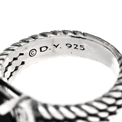 David Yurman Sterling Silver Diamond Black Onyx 10mm Petite Wheaton Ring 51 5.75 4 of 4