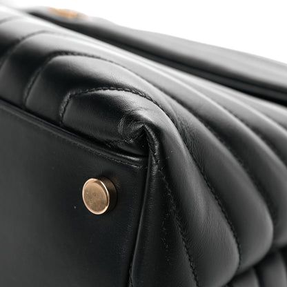 Saint Laurent Calfskin Y Quilted Monogram Large Loulou Chain Satchel Black 9 of 17