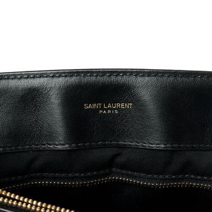 Saint Laurent Calfskin Y Quilted Monogram Large Loulou Chain Satchel Black 6 of 11