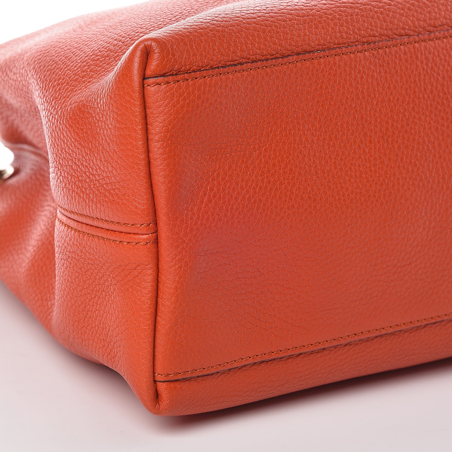 Gucci Pebbled Calfskin Medium Soho Chain Shoulder Bag Sun Orange 8 of 10