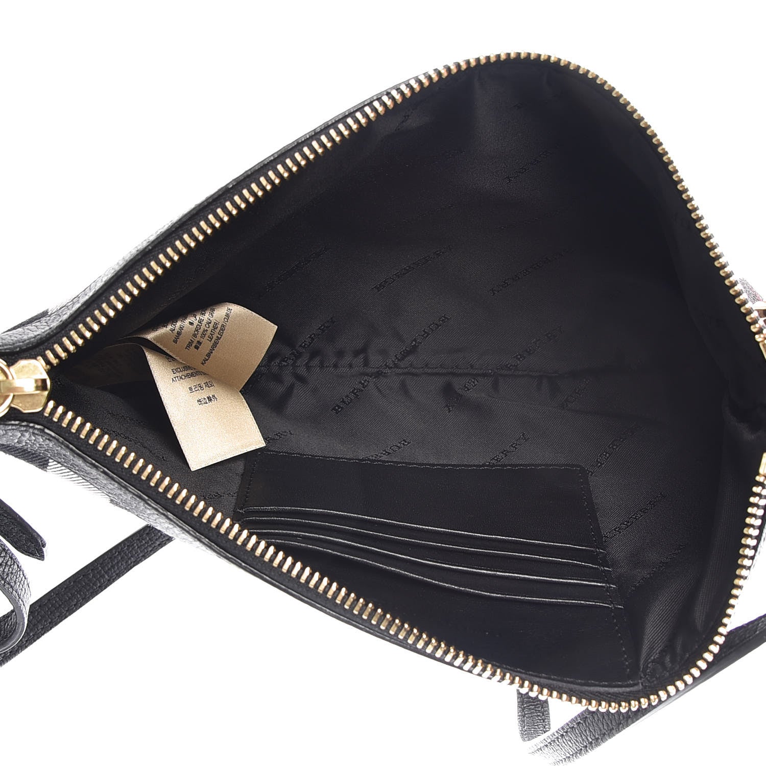 Burberry House Check Derby Peyton Crossbody Clutch Bag Black 5 of 10