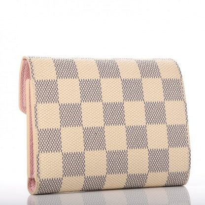 Louis Vuitton Damier Azur Victorine Wallet Rose Ballerine 3 of 9