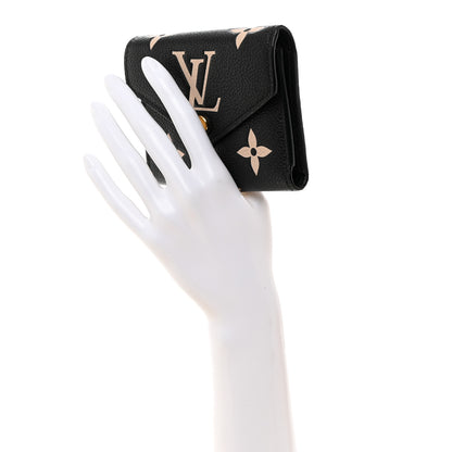 Louis Vuitton LOUIS VUITTON Empreinte Monogram Giant Victorine Wallet Black Beige 2 of 6