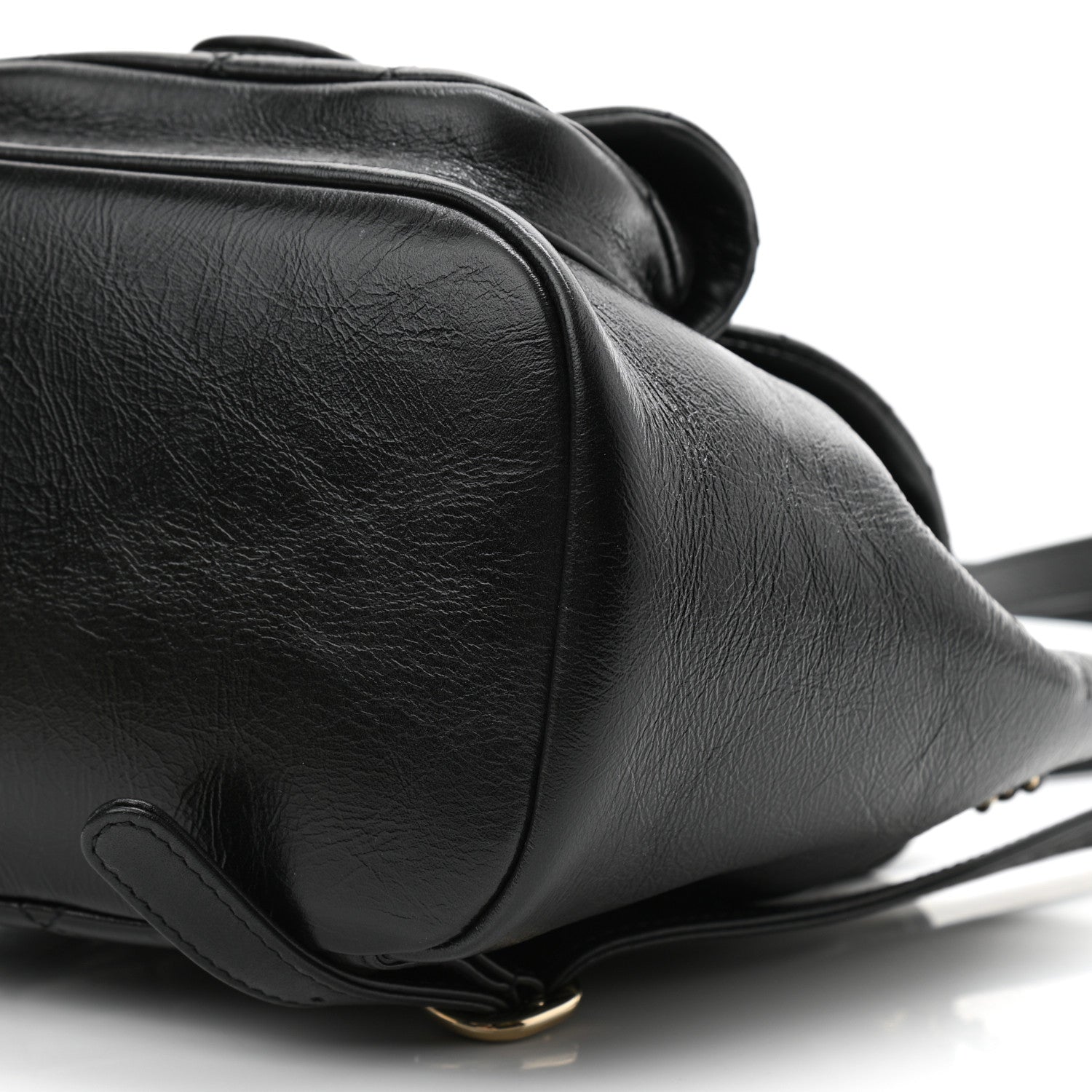 Chanel Glazed Aged Calfskin Quilted Small Duma Drawstring Backpack Black 10 of 10