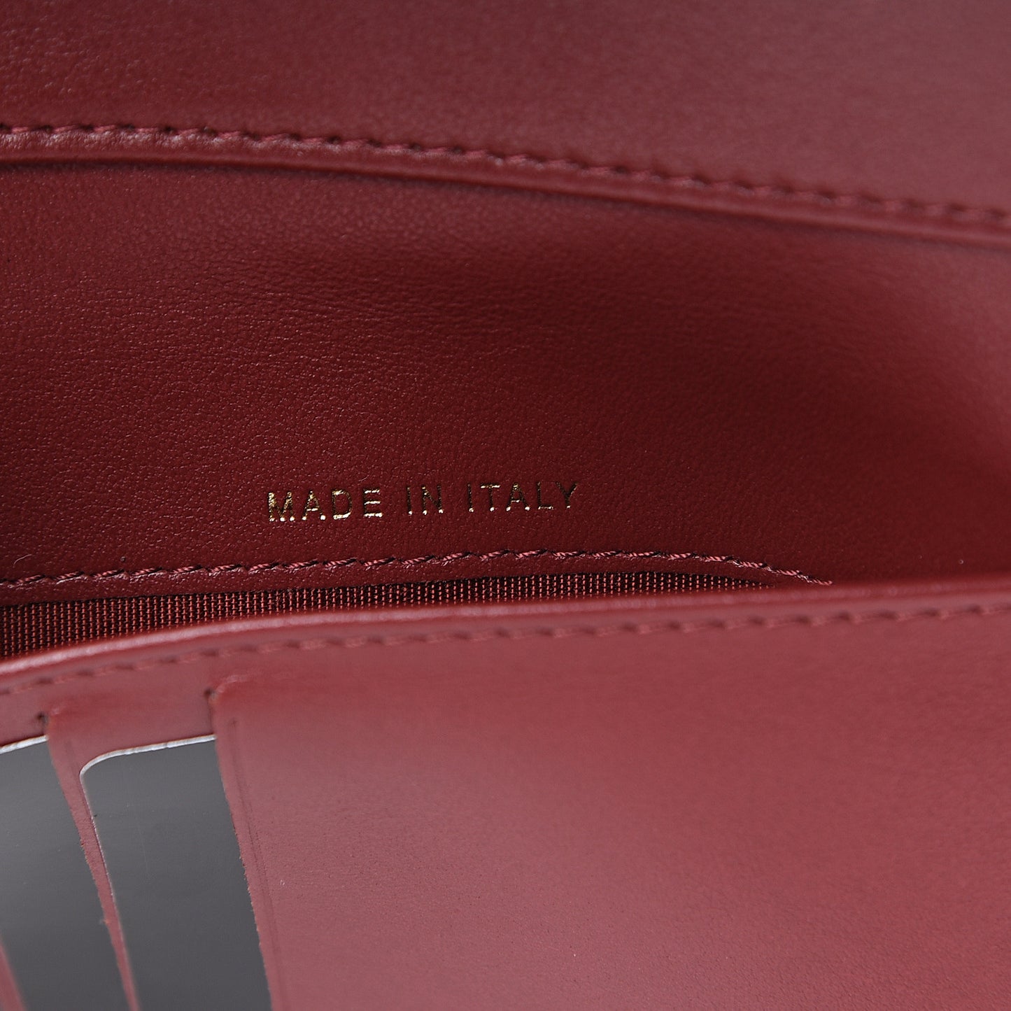 Caviar Quilted Medium Boy Flap Wallet Burgundy