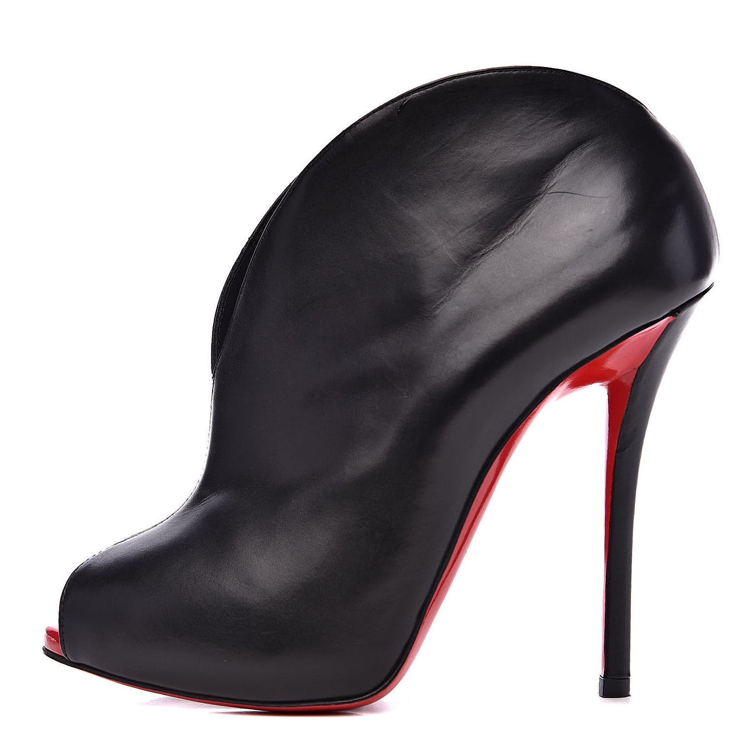 Shiny Calfskin Chester Fille 120 Ankle Bootie 37 Black