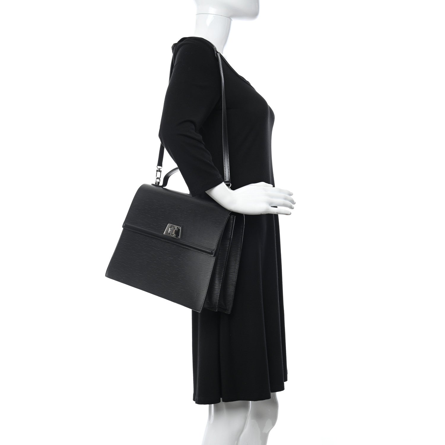 Louis Vuitton Epi Sevigne GM Black 2 of 15