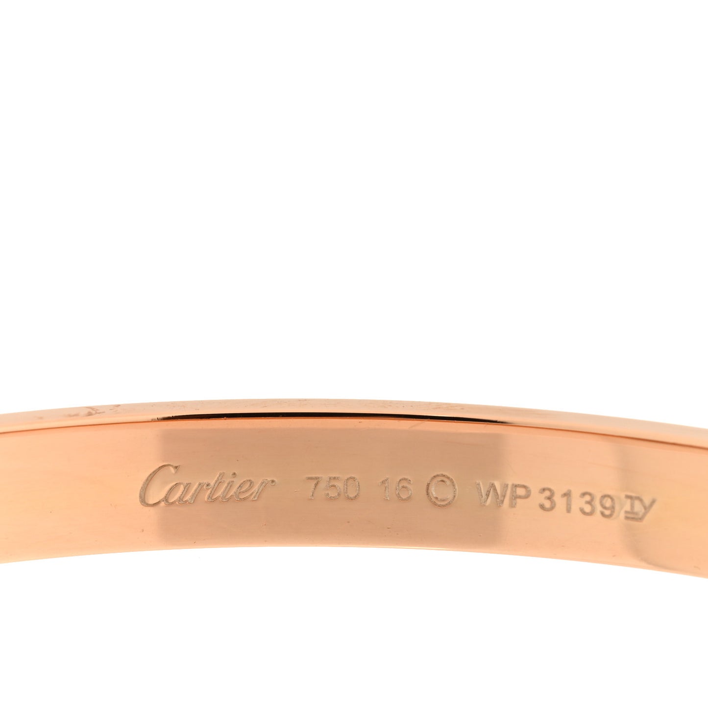 18K Pink Gold LOVE Bracelet 16