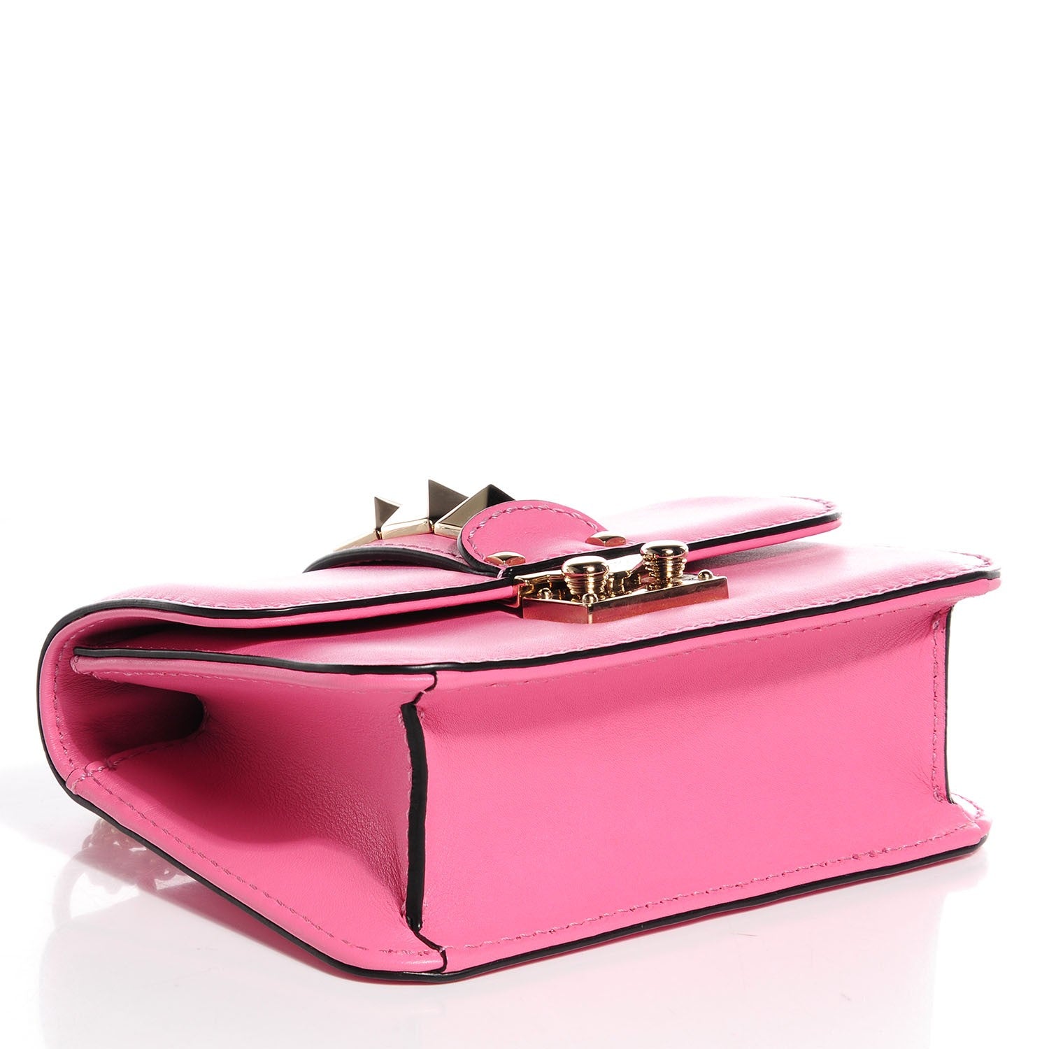 Valentino Garavani Vitello Mini Glam Lock Rockstud Flap Ninphea 4 of 9