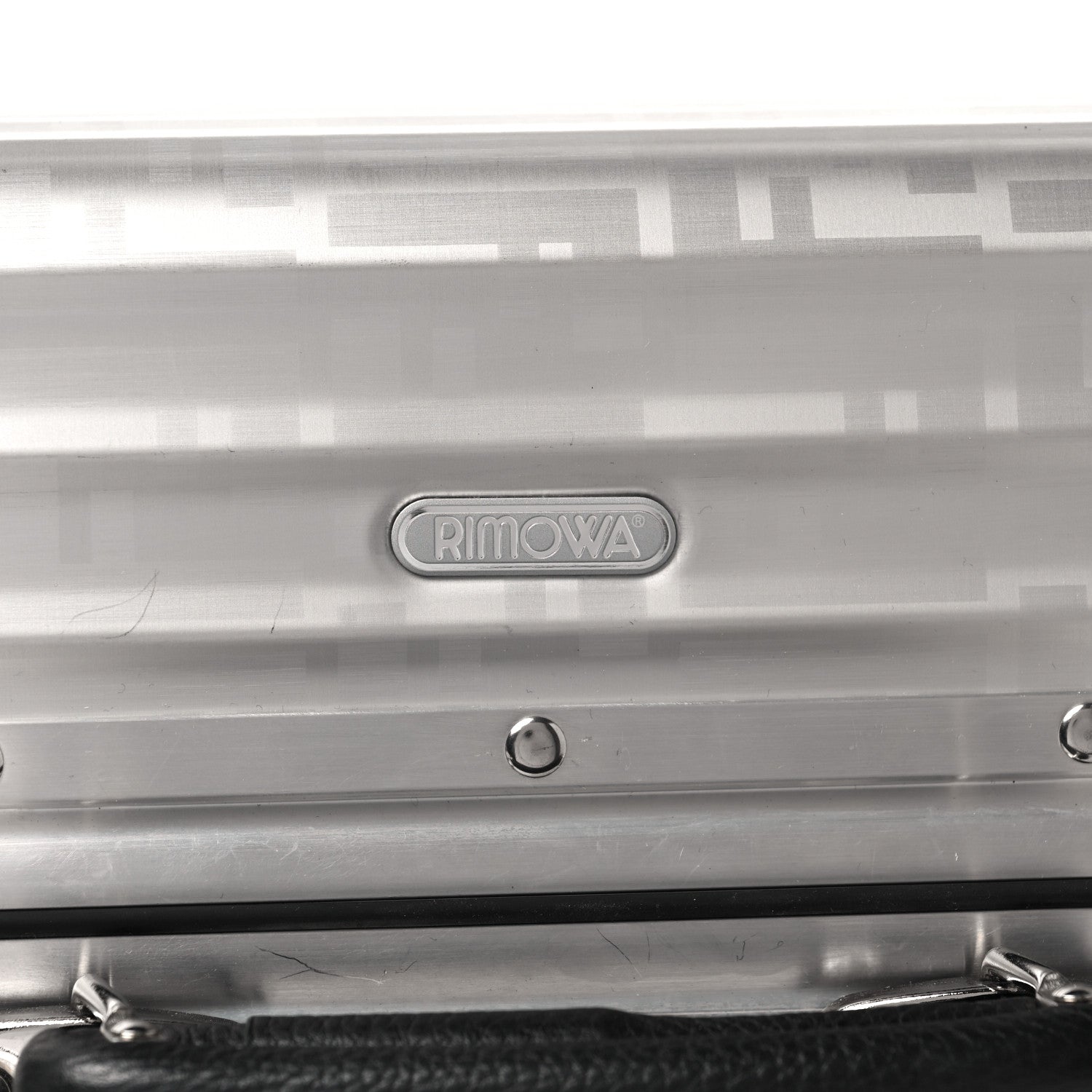 Fendi X RIMOWA Aluminum FF Print Roll Away Carry On Luggage Silver 7 of 11