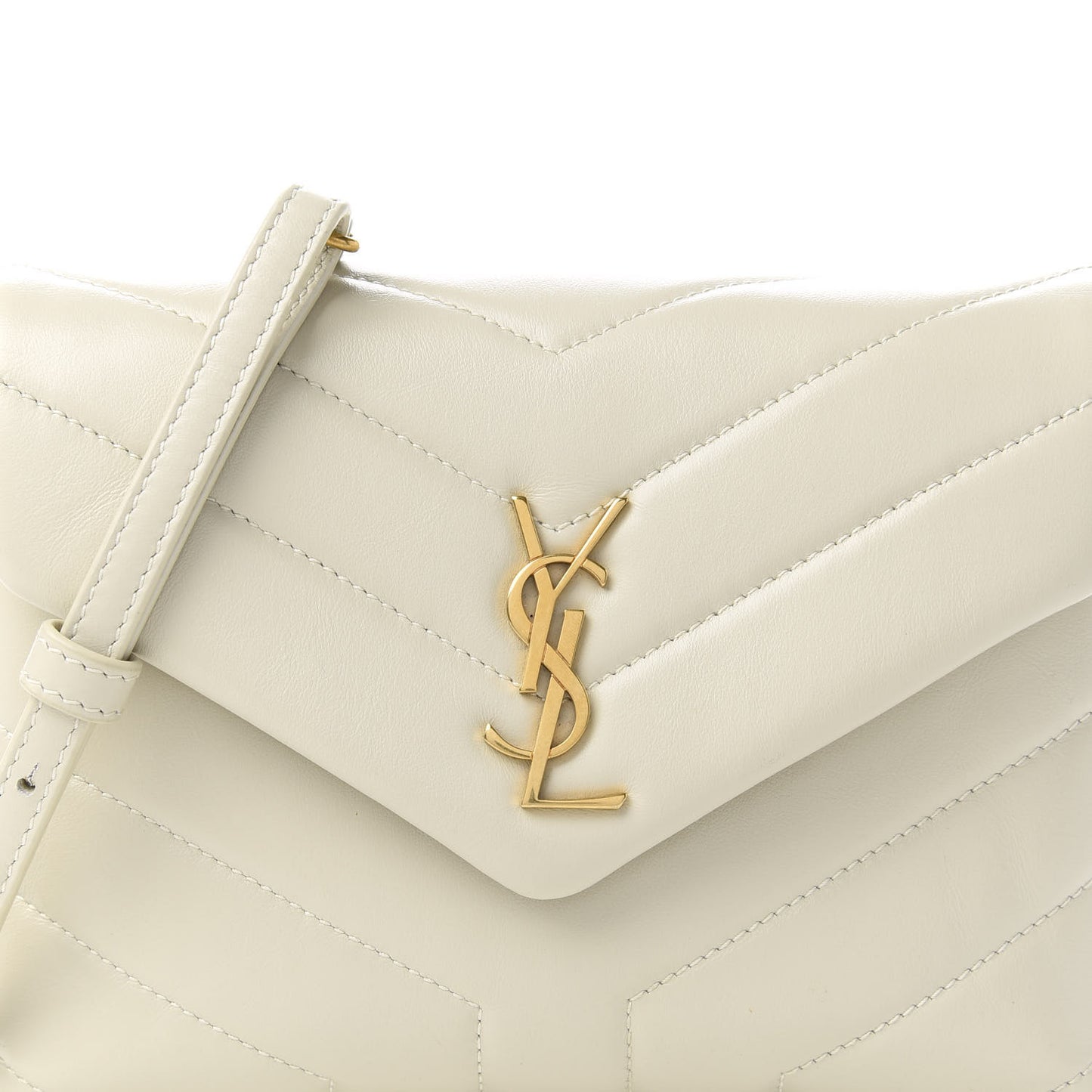 Calfskin Y Quilted Monogram Toy Loulou Crossbody Bag Ivory