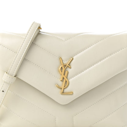 Saint Laurent Calfskin Y Quilted Monogram Toy Loulou Crossbody Bag Ivory 10 of 11
