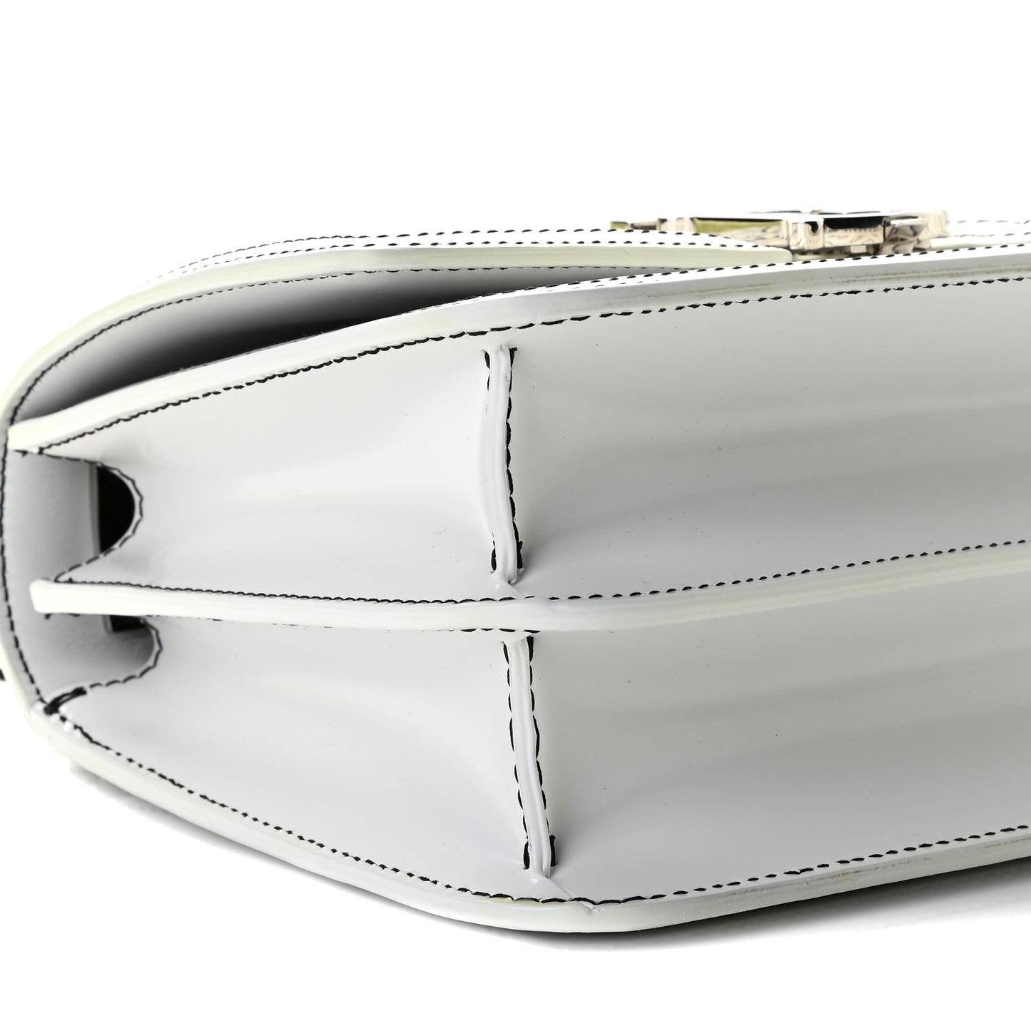 Calfskin Monogram Embossed Small TB Chain Bag Optic White