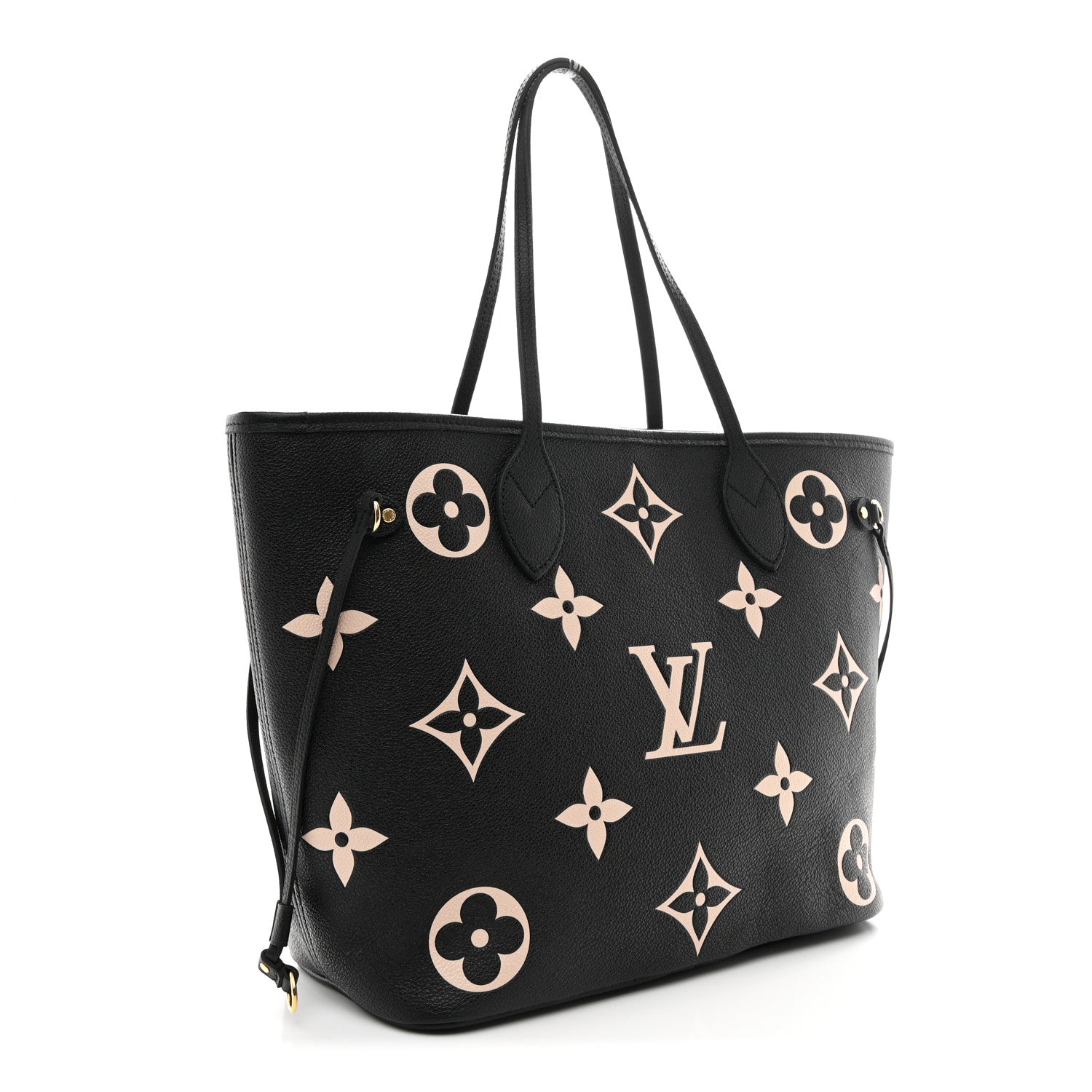 Louis Vuitton Empreinte Monogram Giant Neverfull MM Black Beige 5 of 17