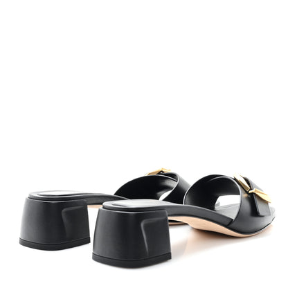 Jimmy Choo Smooth Calfskin Hawke 35.5 Mule Sandals 35.5 Black 5 of 9