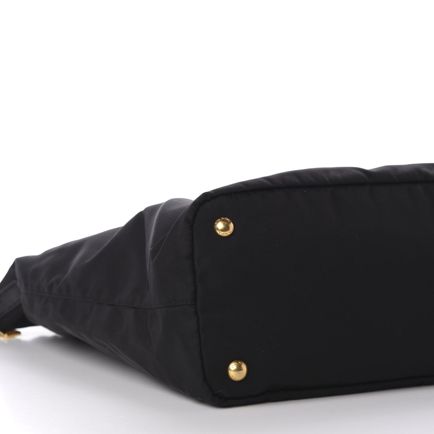 Tessuto Nylon Saffiano Shopping Tote Black