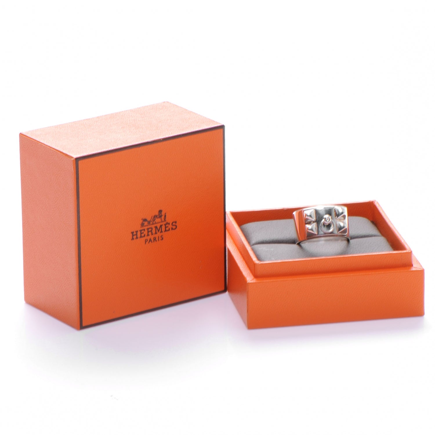 Hermes Sterling Silver Collier De Chien CDC Ring 53 6.25 5 of 5