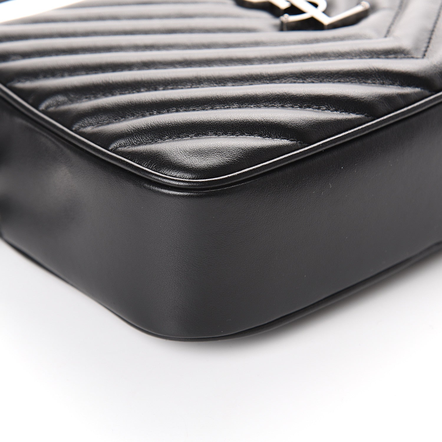 Saint Laurent Calfskin Matelasse Monogram Lou Camera Bag Black 6 of 7