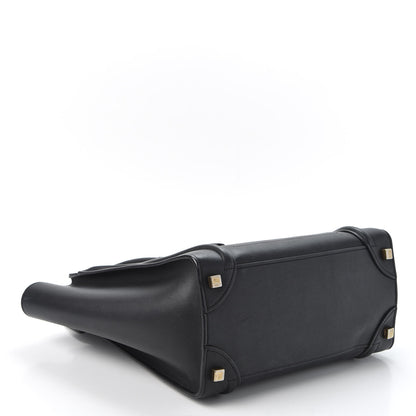 Celine Smooth Calfskin Micro Luggage Black 3 of 9