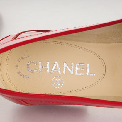 Chanel Patent CC Loafers 36.5 Red 5 of 7
