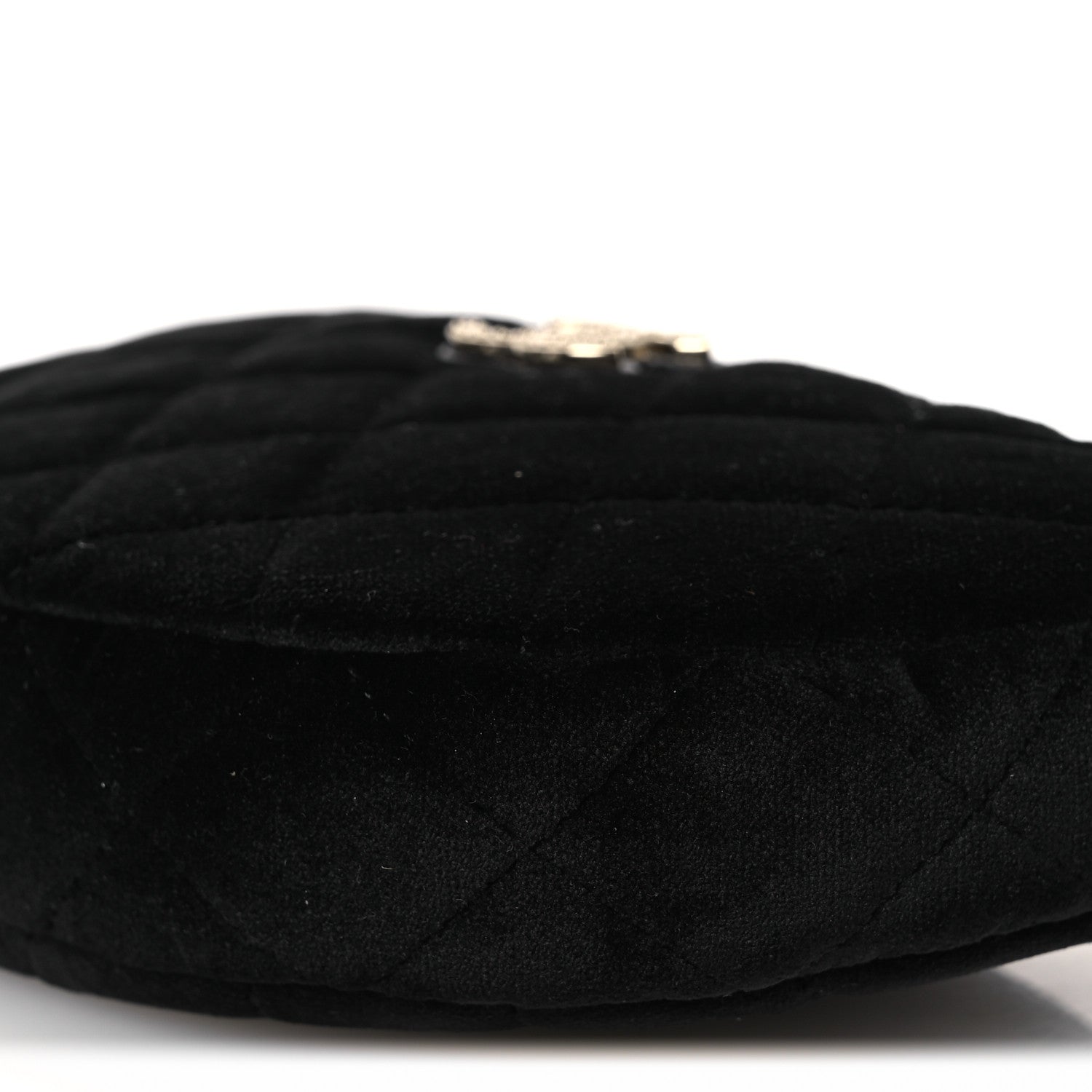 Chanel Velvet Crystal Quilted Chain Hobo Black 11 of 11