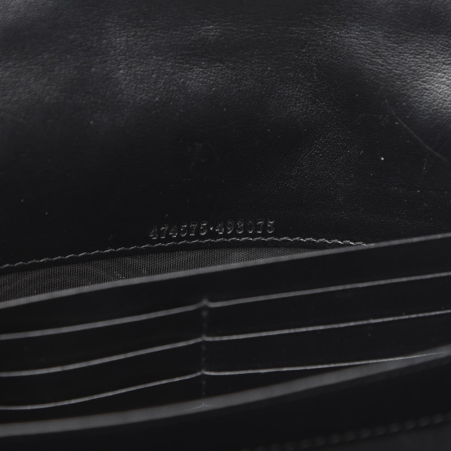 Gucci Calfskin Matelasse GG Marmont Chain Wallet Black 8 of 12