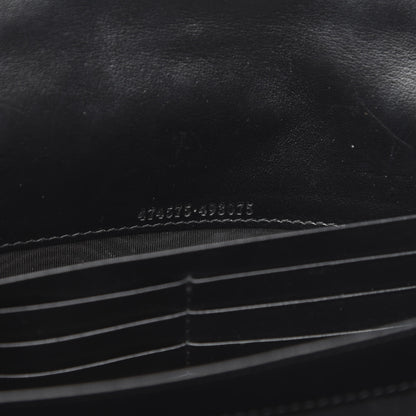 Gucci Calfskin Matelasse GG Marmont Chain Wallet Black 8 of 12