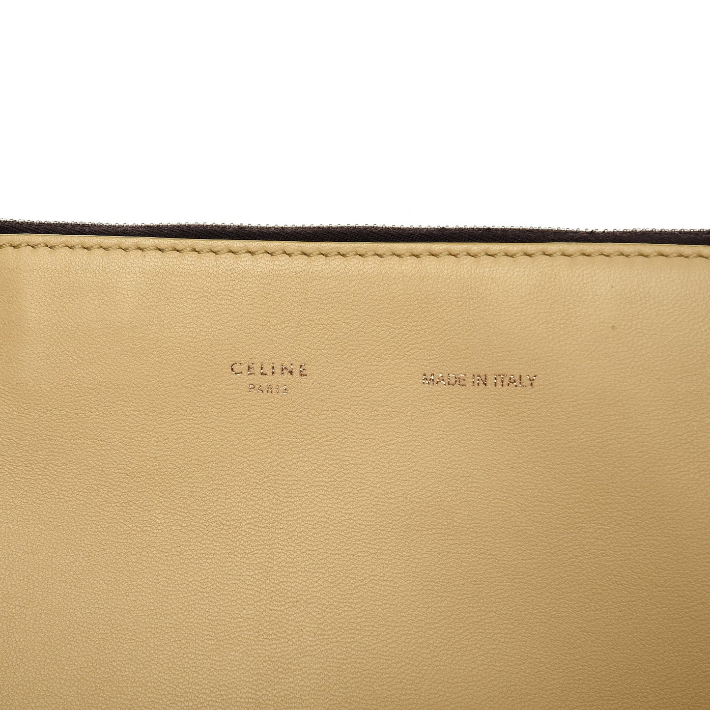 Lambskin Soft Trio Zipped Bag Vanilla