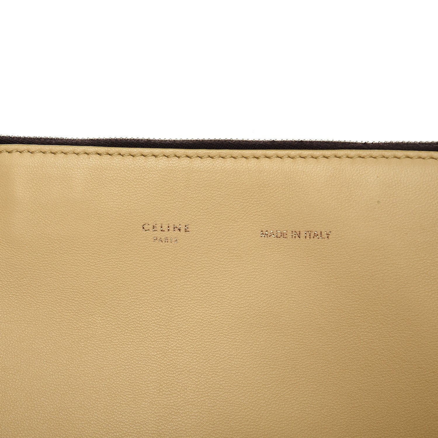 Celine Lambskin Soft Trio Zipped Bag Vanilla 7 of 8