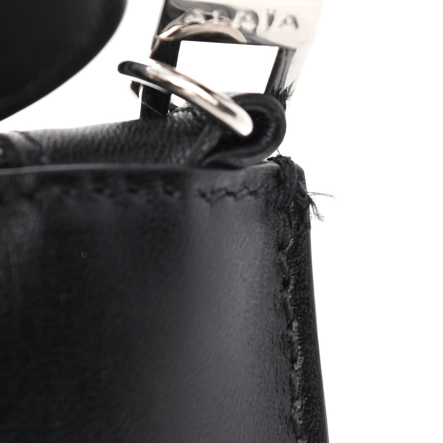 Alaia Calfskin Laser Cut Mina 32 Bag Black 13 of 13