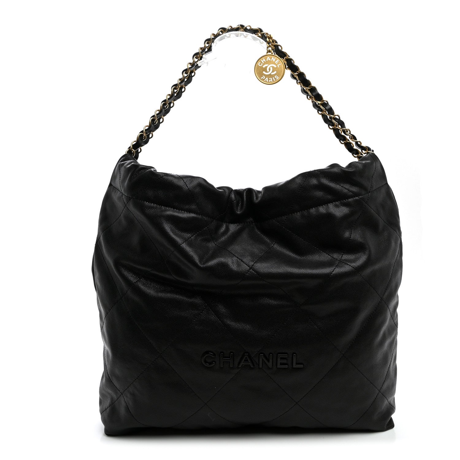 Chanel Shiny Caviar Quilted Monochrome Chanel 22 Black 1 of 11