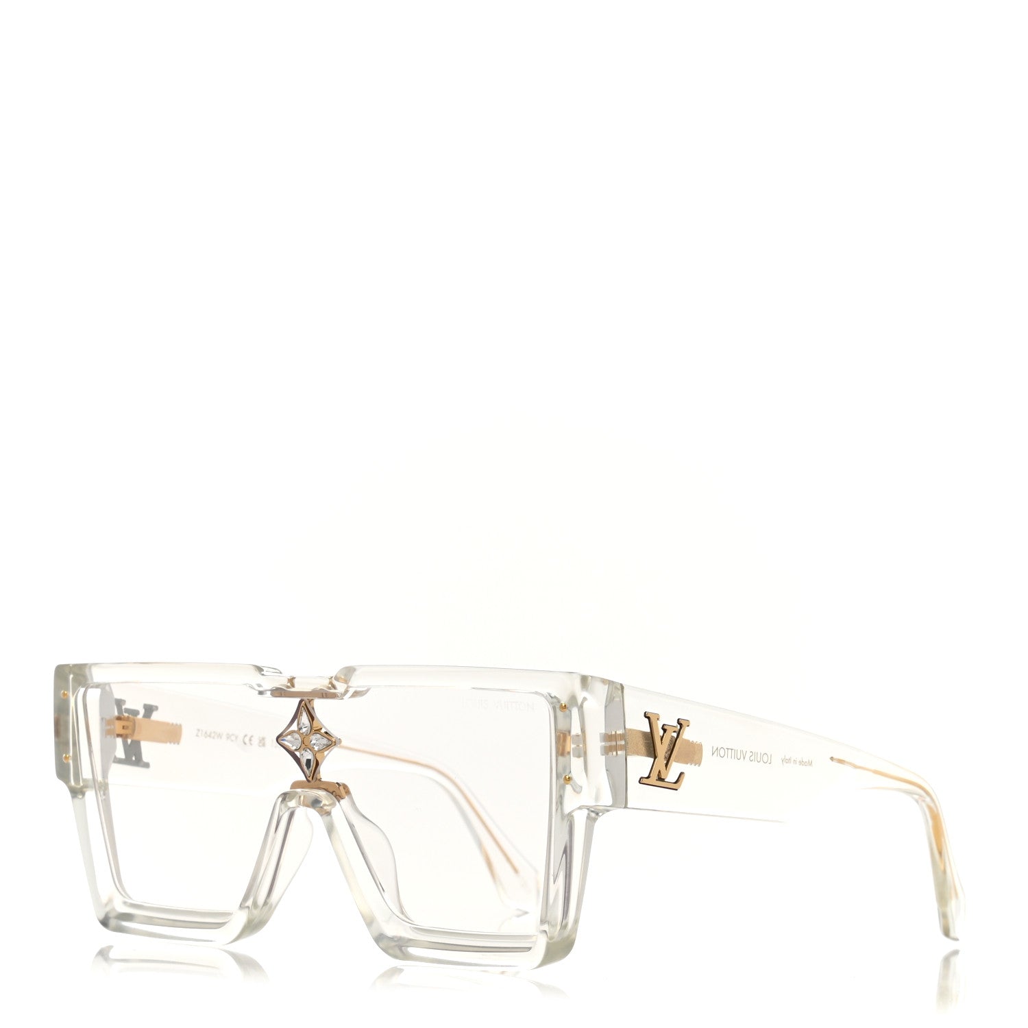 Louis Vuitton Cyclone Sunglasses Z1642W Transparent 1 of 9