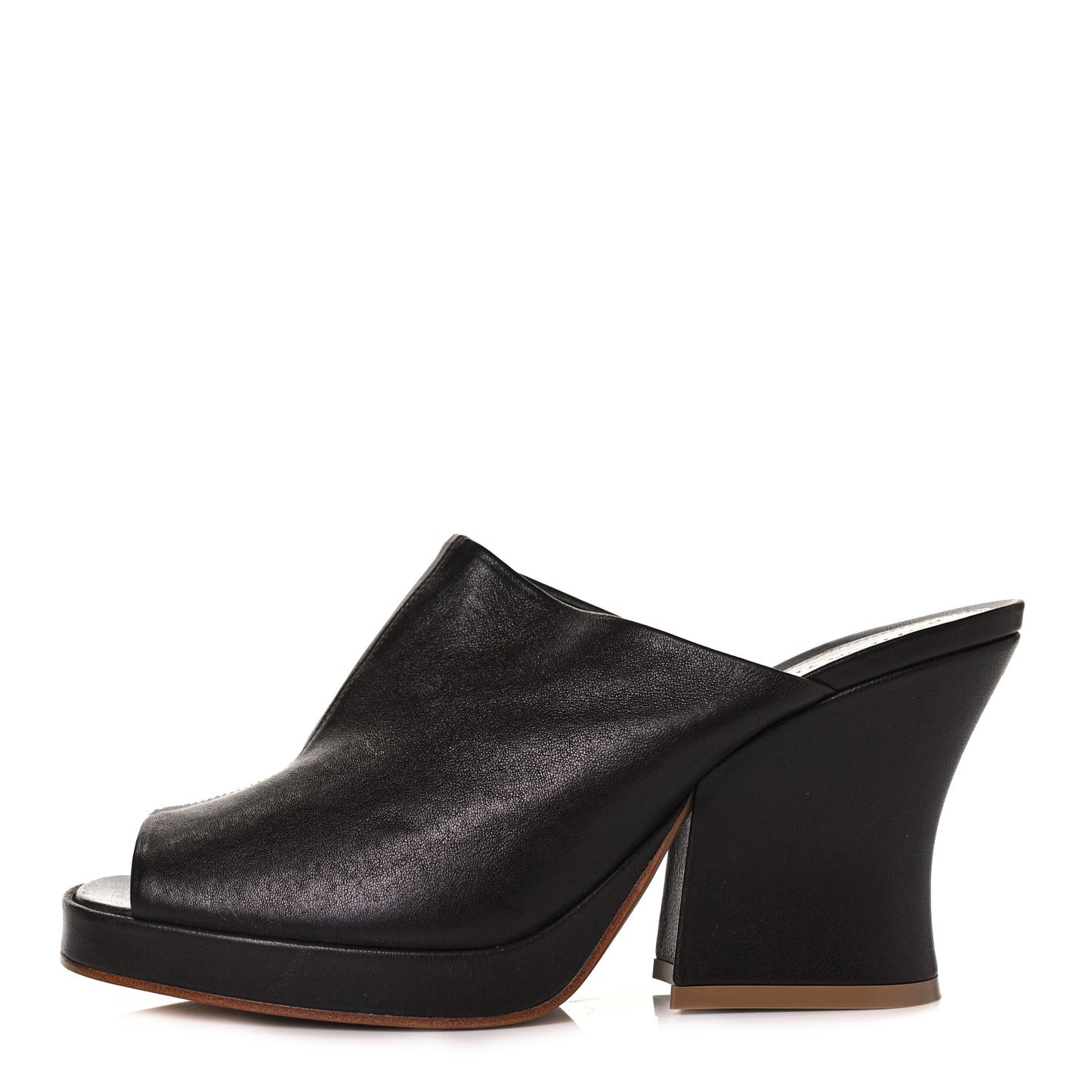 Nappa Stack Mule Sandals 39 Fondente