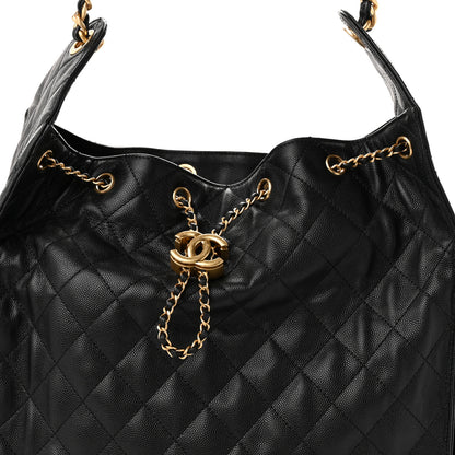 Chanel Caviar Quilted Medium Chanel 25 Handbag Black 9 of 11