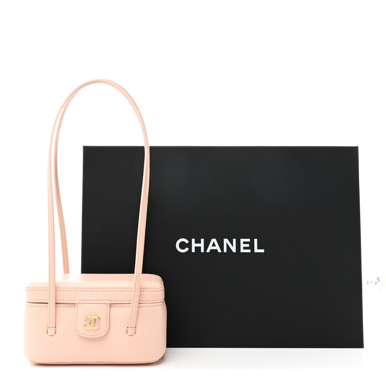 Chanel Shiny Caviar Preppy Coco Long Vanity With Strap  Light Pink 11 of 11