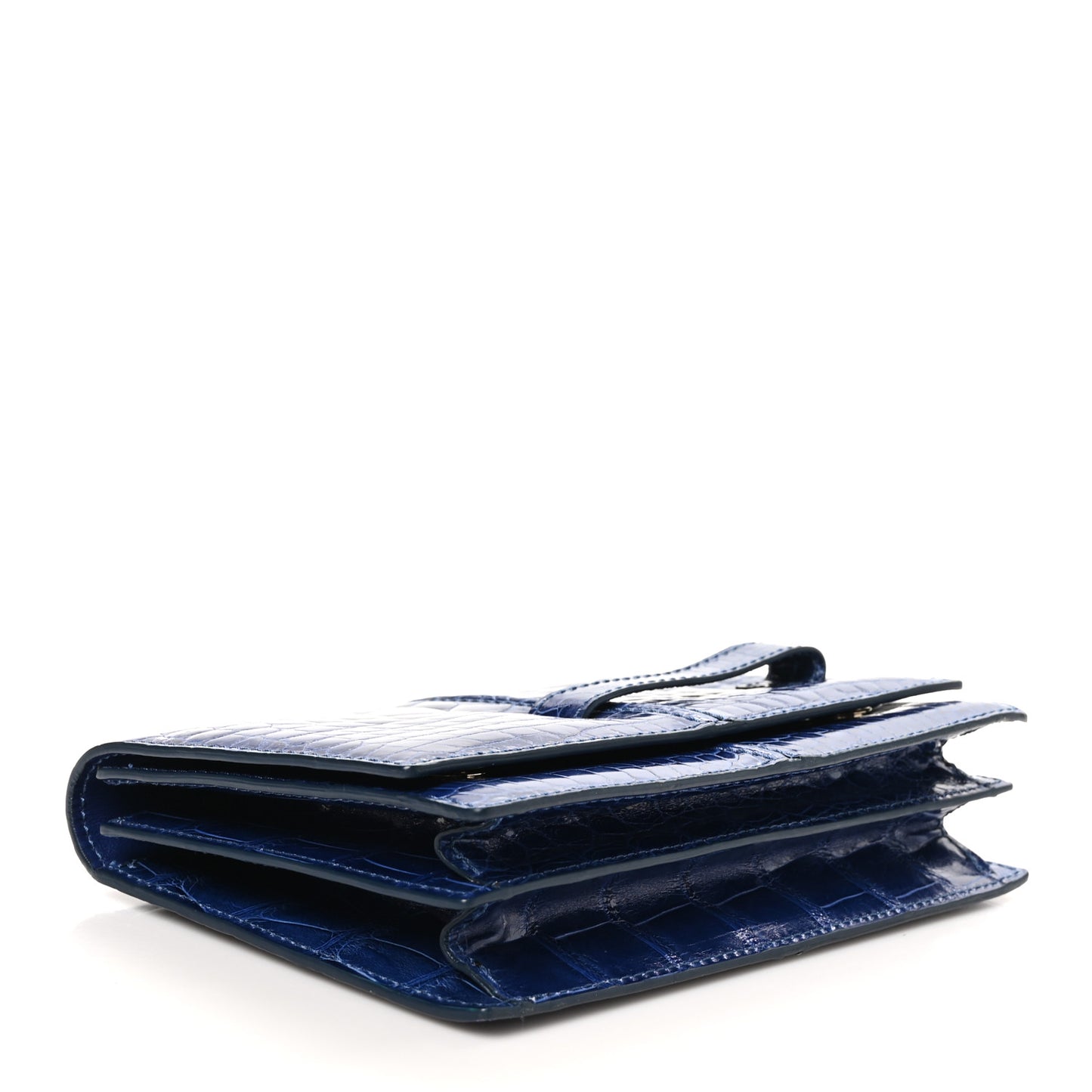 Alligator Flap Clutch Blue
